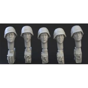 HORNET: 5 heads, WW2 German Army helmet/cover