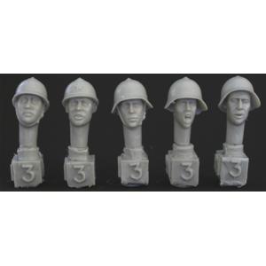 HORNET: 5 heads, Soviet early WW2 helmets