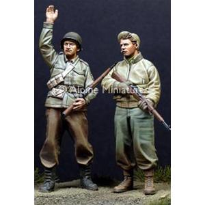 Alpine Miniatures: 1/35; WW2 US Infantry Set 2 figures
