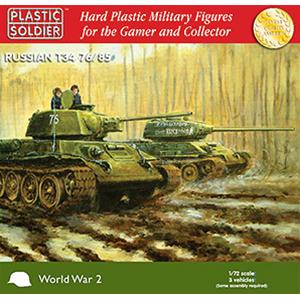 PLASTIC SOLDIER CO: 1/72 Russian Tank T34 76/85 - 3 models 