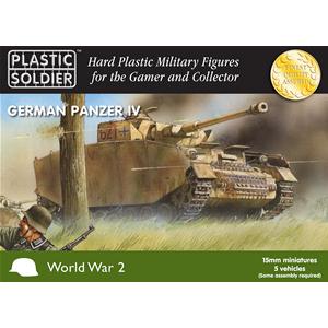 PLASTIC SOLDIER CO: carri Tedeschi Panzer IV, assemblaggio facile, opzione F1, F2, G, H (5 carri completi)
