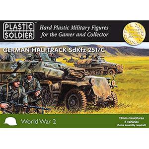 PLASTIC SOLDIER CO: 15mm Easy Assembly German Sdkfz 251 Ausf C Half track