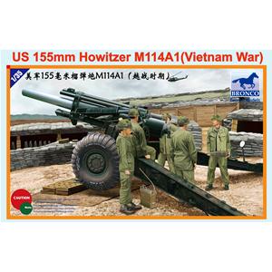 Bronco Models: 1/35; cannone americano US 155mm Howitzer M114A1 (guerra del Vietnam)
