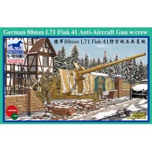 Bronco Models: 1/35; German 88mm L71 Flak 41 Anti-Aircraft Gun w/Crew